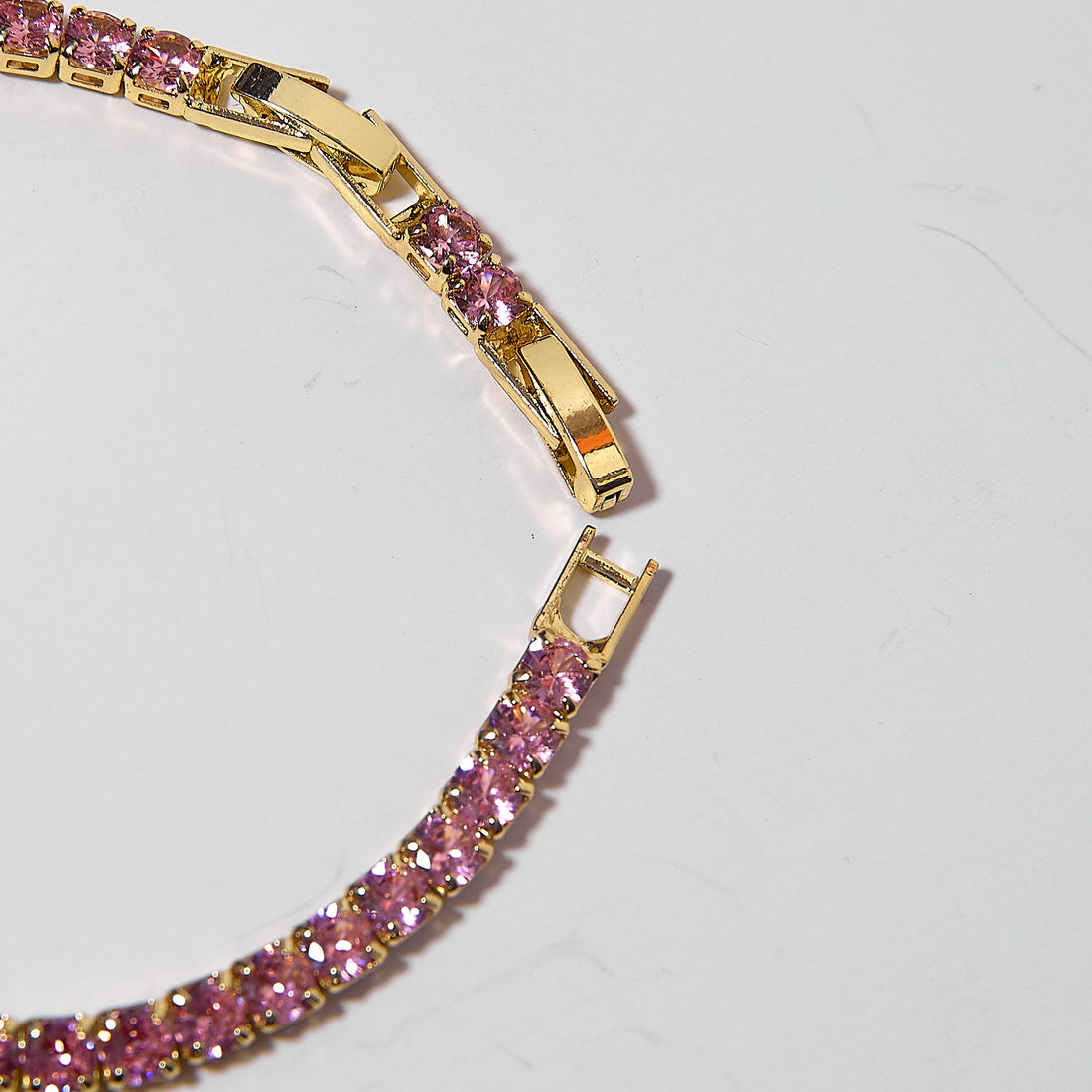 Brazalete Tennis Rosado Gold