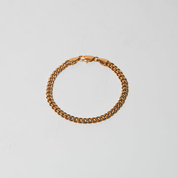 Brazalete Cuban Basic Gold Rose