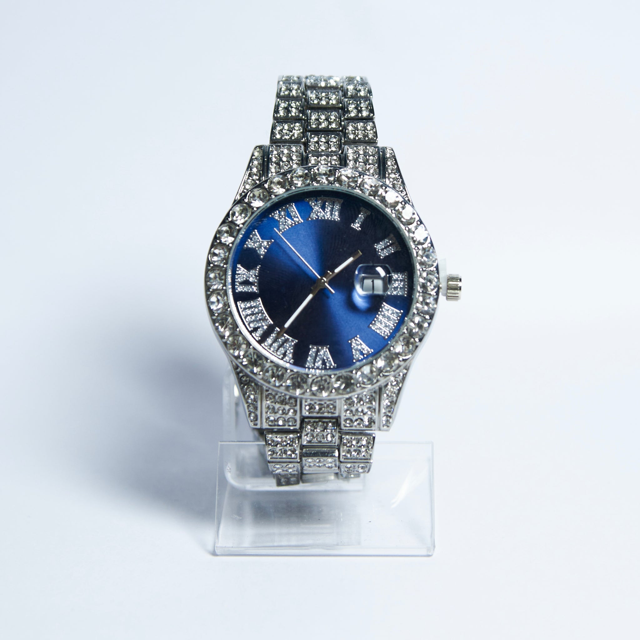 Reloj Iced Blue Silver 18k