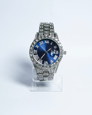 Reloj Iced Blue Silver 18k