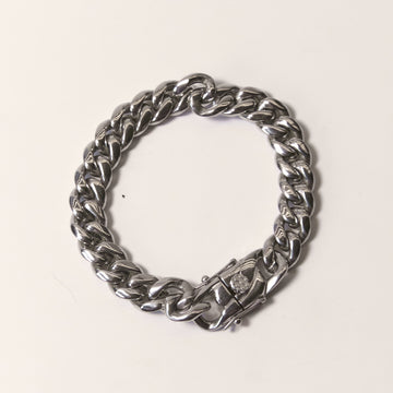 Brazalete Cuban Prong Clásico Silver