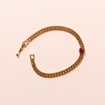 Brazalete Cuban Link Gema Roja