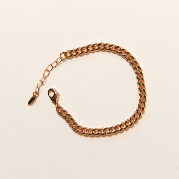 Brazalete Mini Cuban Classic Gold Rose