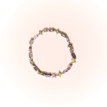 Brazalete Tennis Colors Silver 2.0