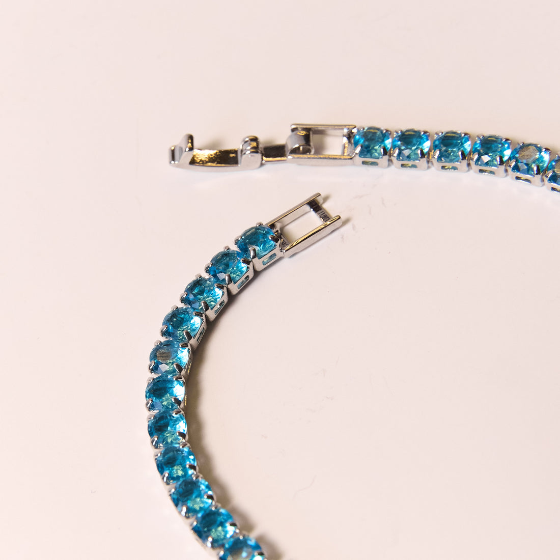 Brazalete Tennis Sky Blue | Silver