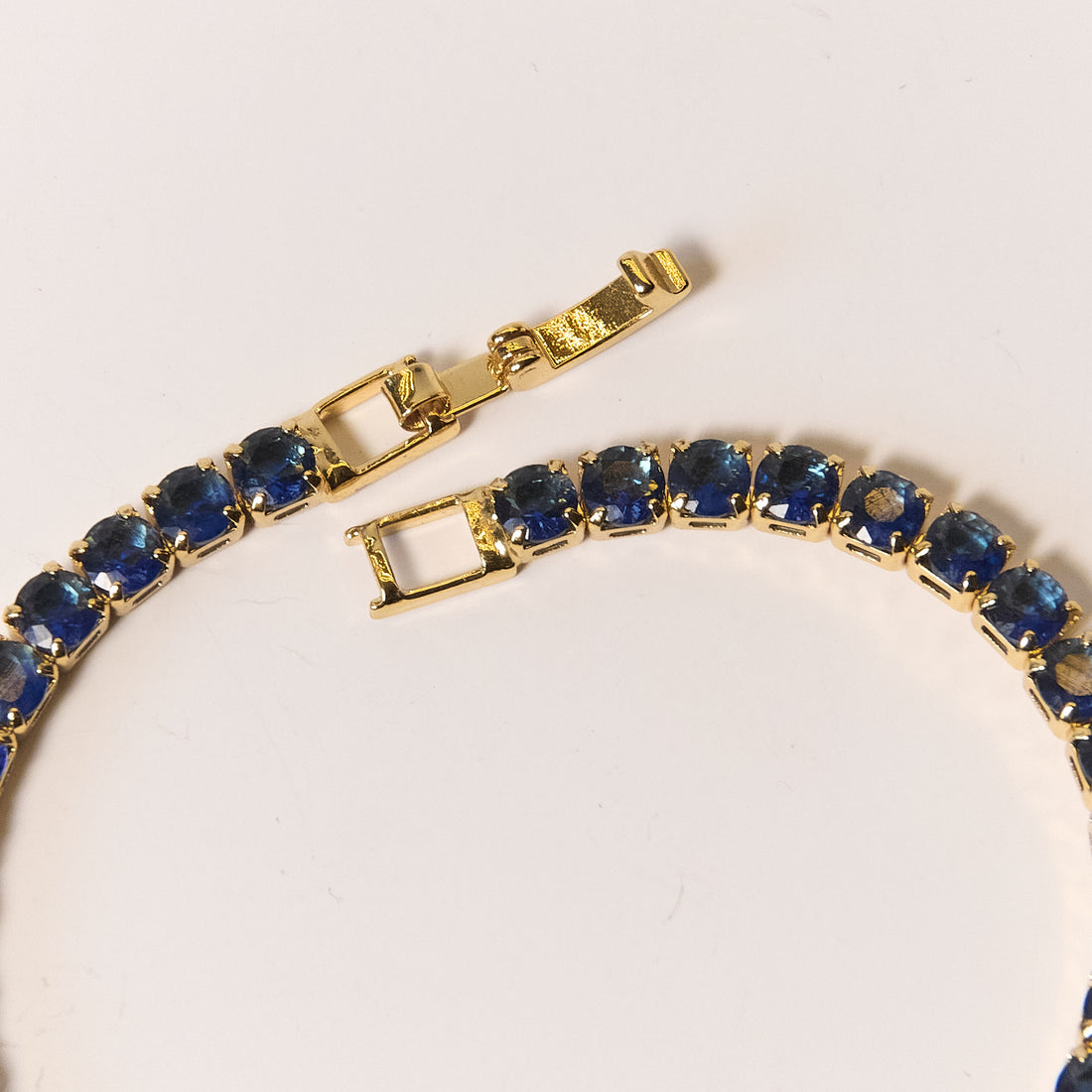 Brazalete Tennis Blue | Gold