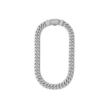 Cadena Cuban Slim Pave 14mm