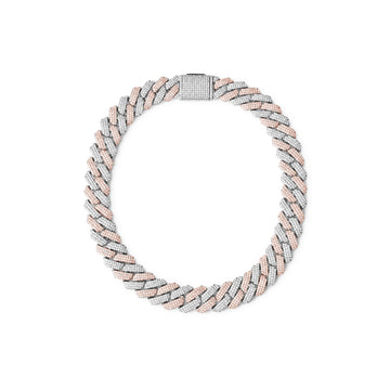 Cadena Cuban Prong doble color 20mm