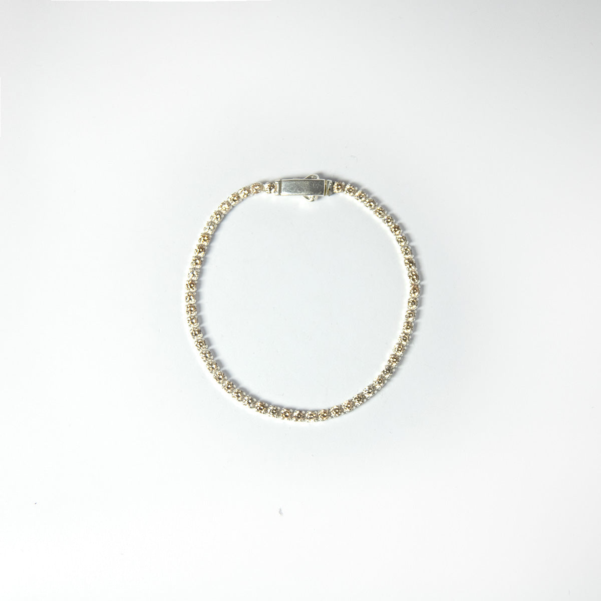 Brazalete Tennis Coral  Plata 925