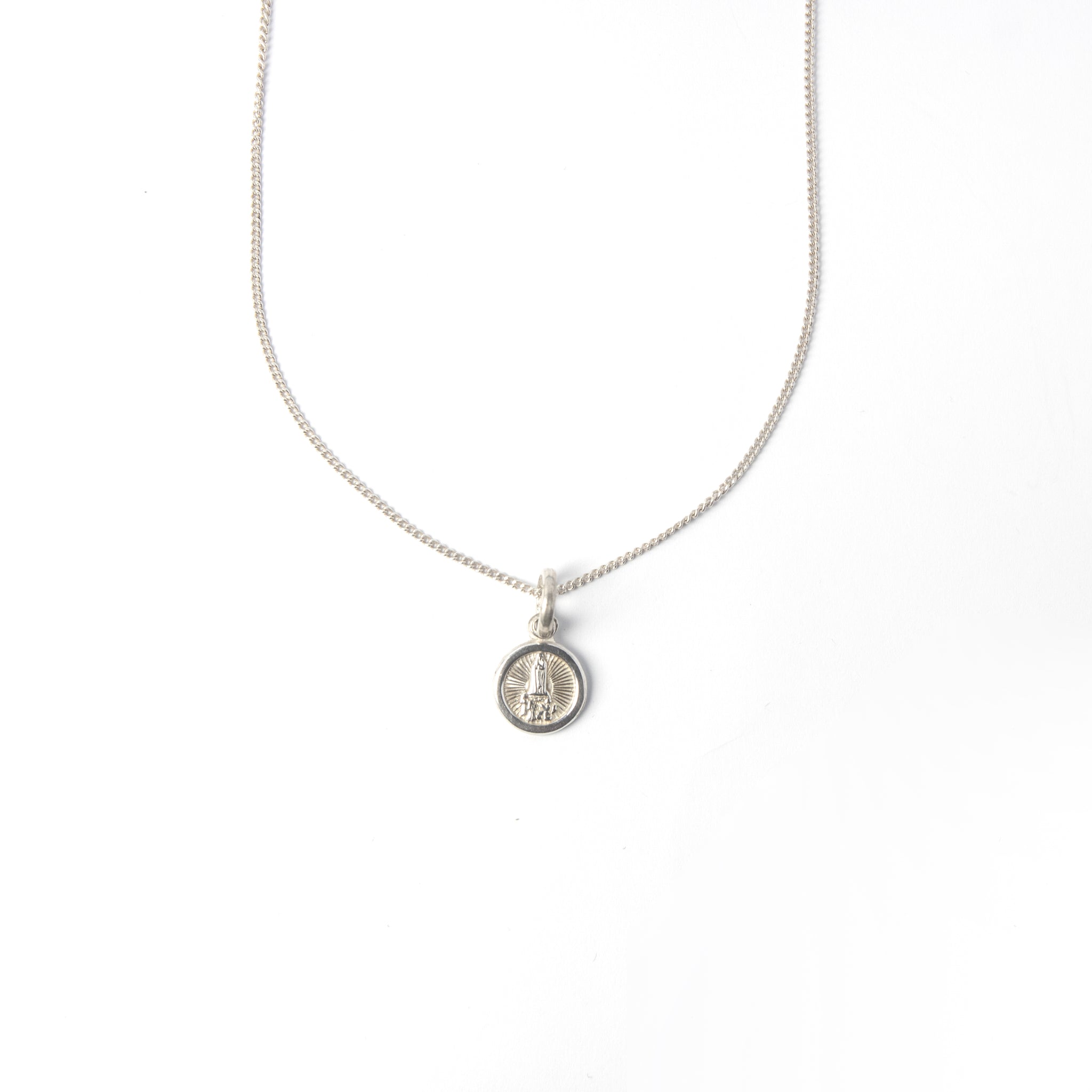 Cadena Dije Virgen Plata 925