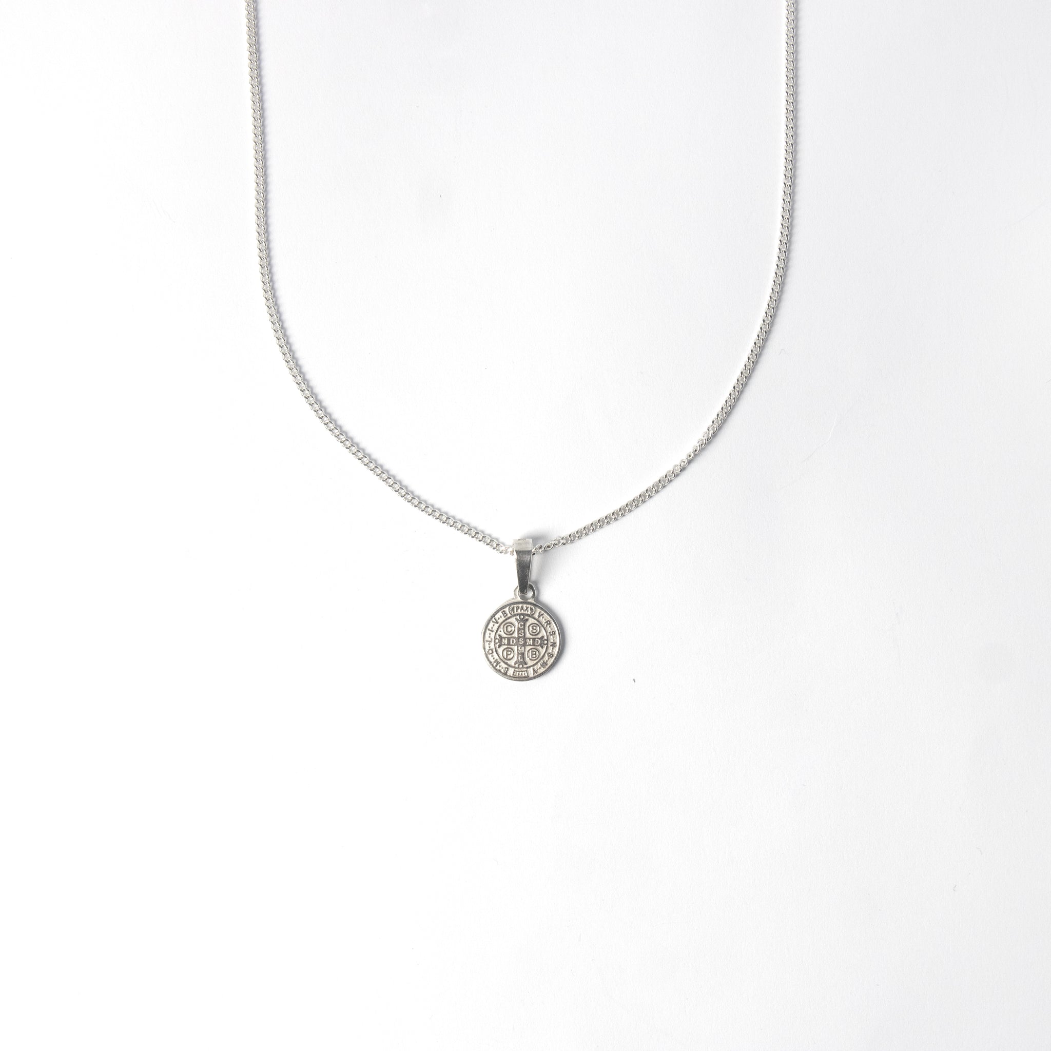 Cadena Dije San Benito Plata 925