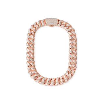 Cadena Cuban Miami 22mm Gold Rose