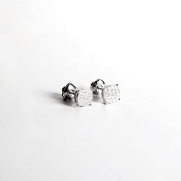Arete Mini Circular Moissanita Plata 925
