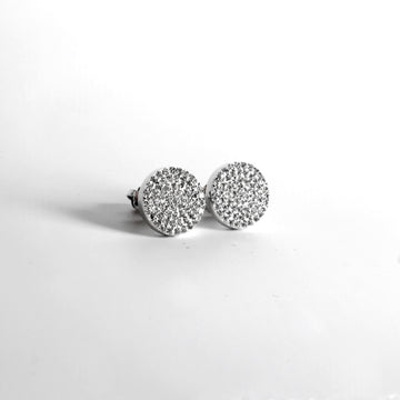 Arete Circular Moissanita Plata 925