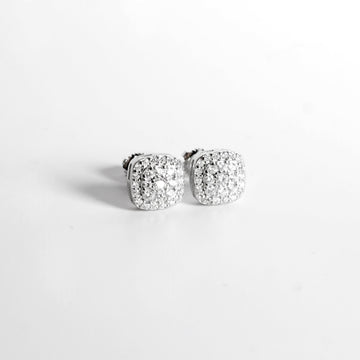 Arete Cuadrado Moissanita Plata 925