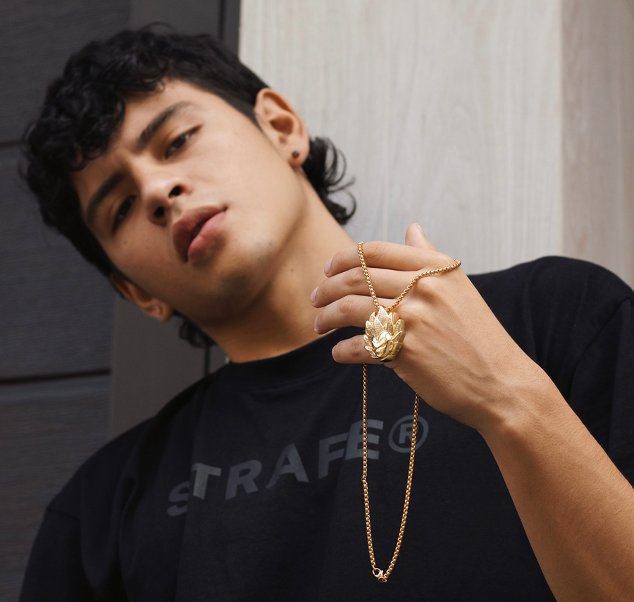 Cadena Vegetta Gold Ice 18k