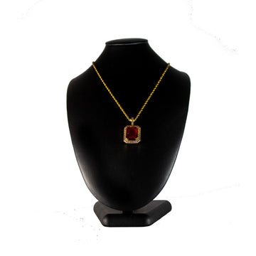 Cadena Gema Roja 18k