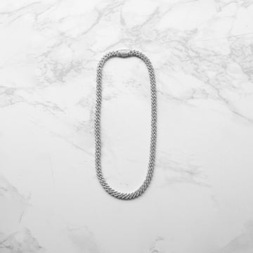 Cadena Cuban Link Silver Ice 8mm