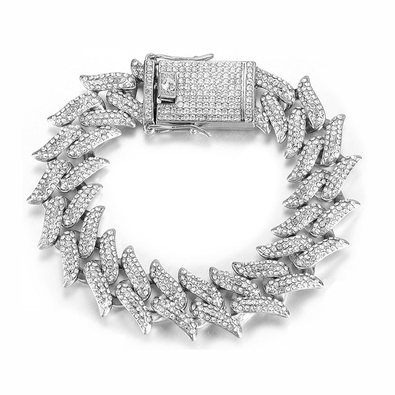 Brazalete Speark Cuban Silver 18k