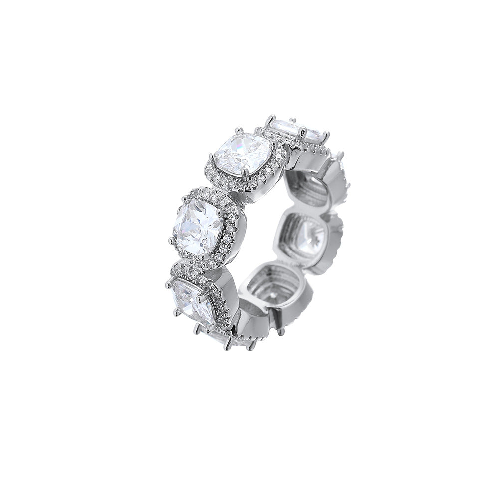 Anillo Cuban Tennis Silver