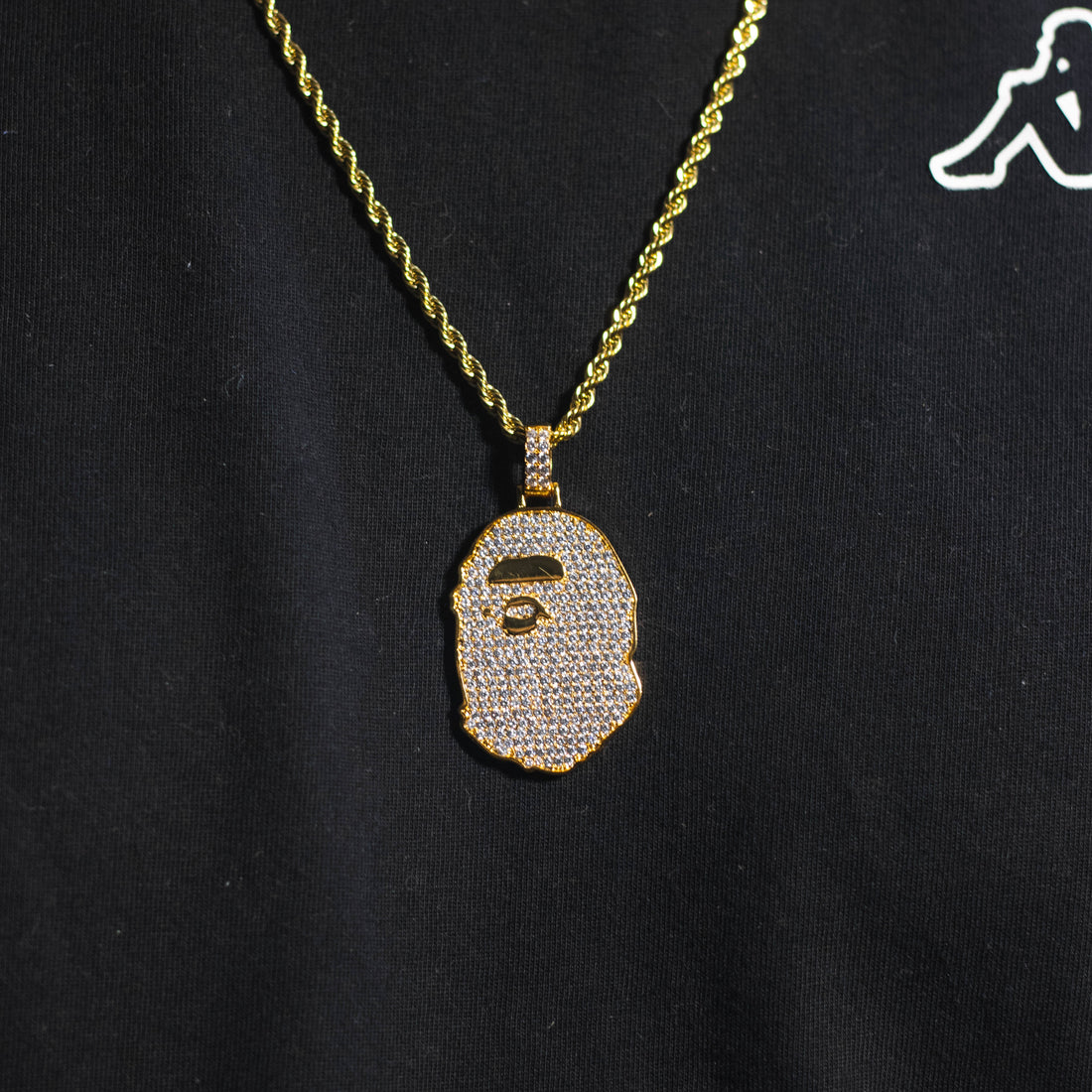 Cadena Bape Pendant Gold 18k