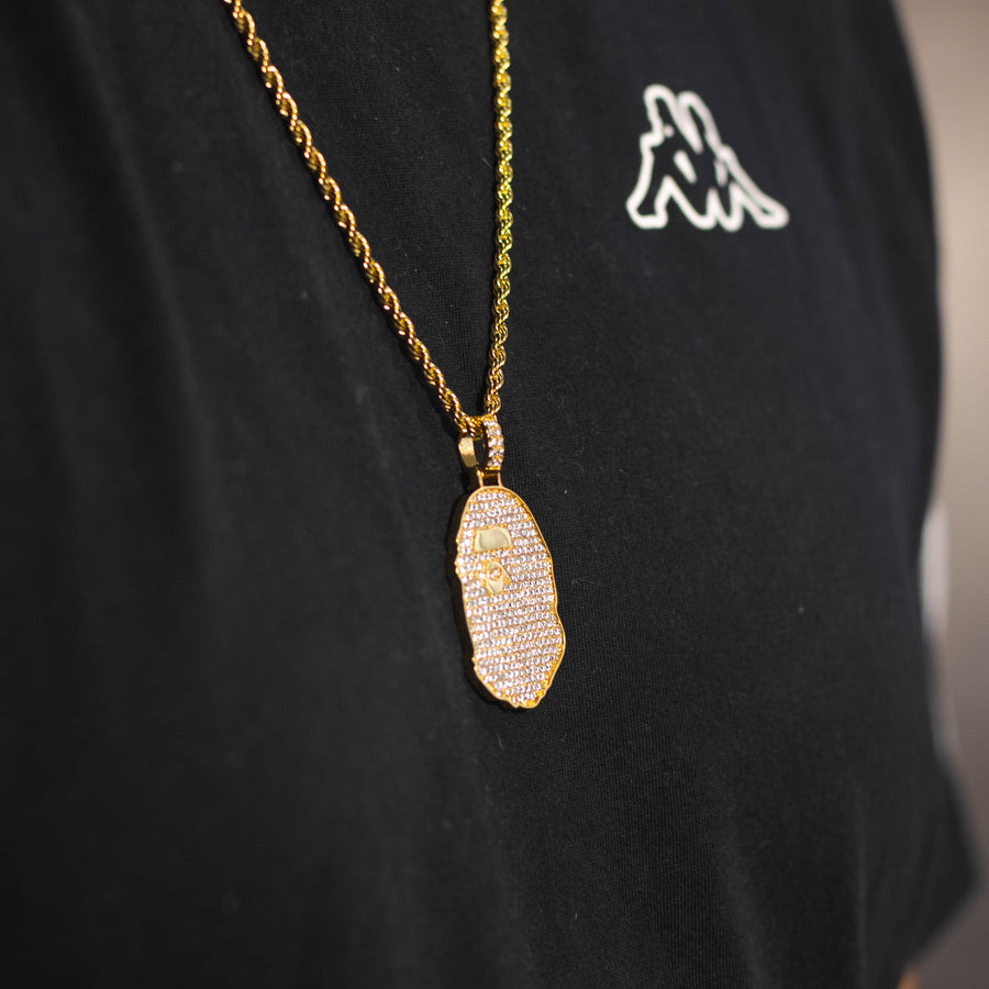 Cadena Bape Pendant Gold 18k
