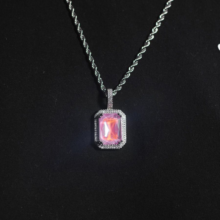 Cadena Gema Rose Agua Ice 18k