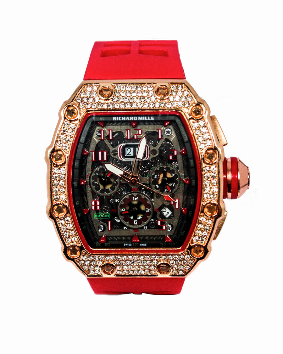 Reloj Rm Red Gold Iced