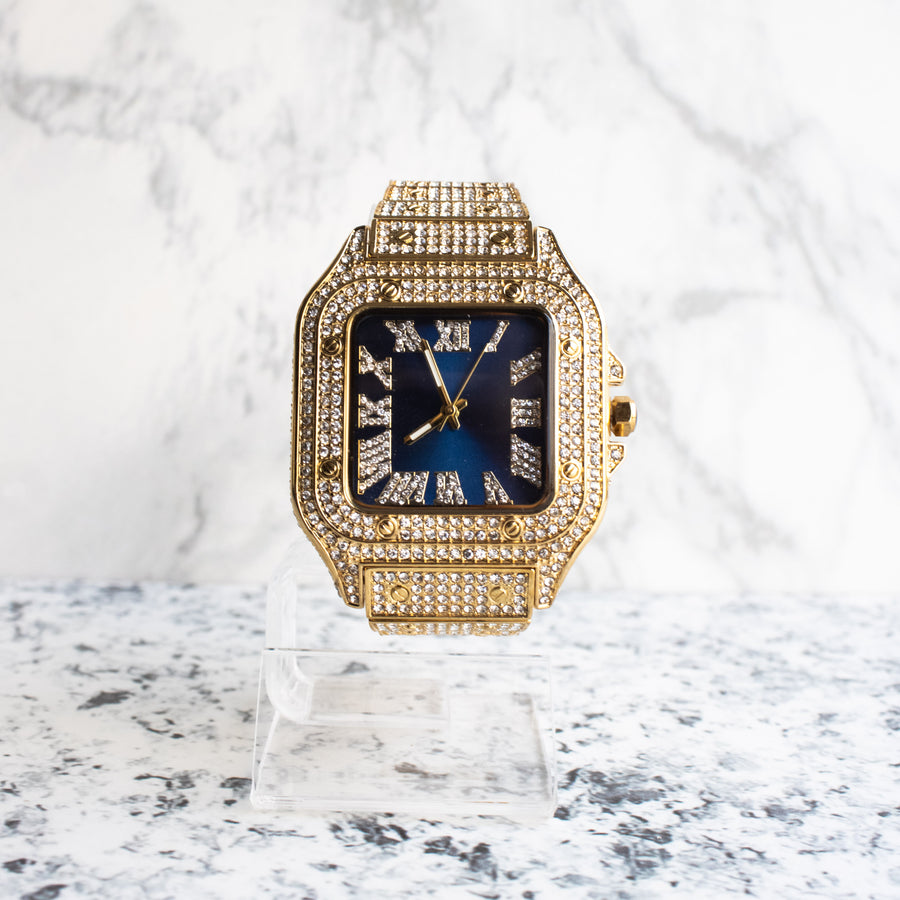 Reloj Iced Gold Blue