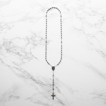 Cadena Rosario Silver 18k