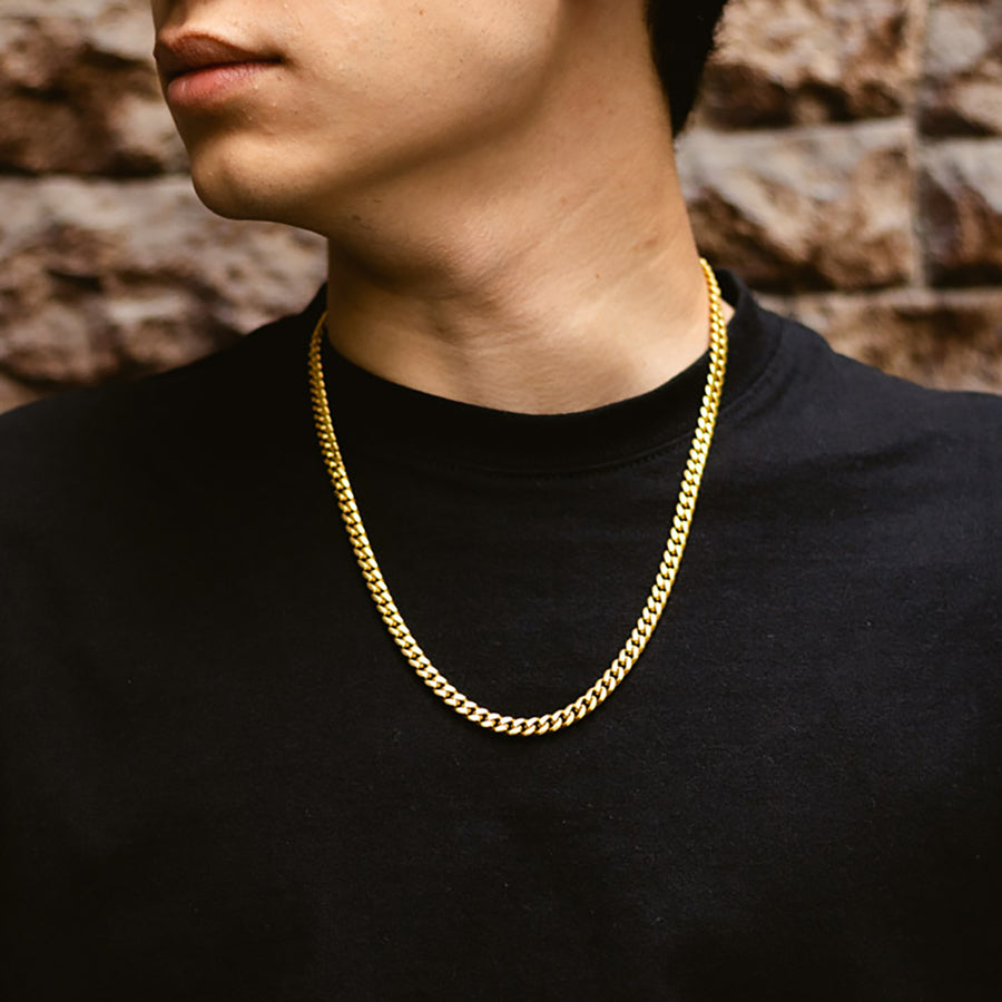 Cadena Cuban Link Gold 8mm