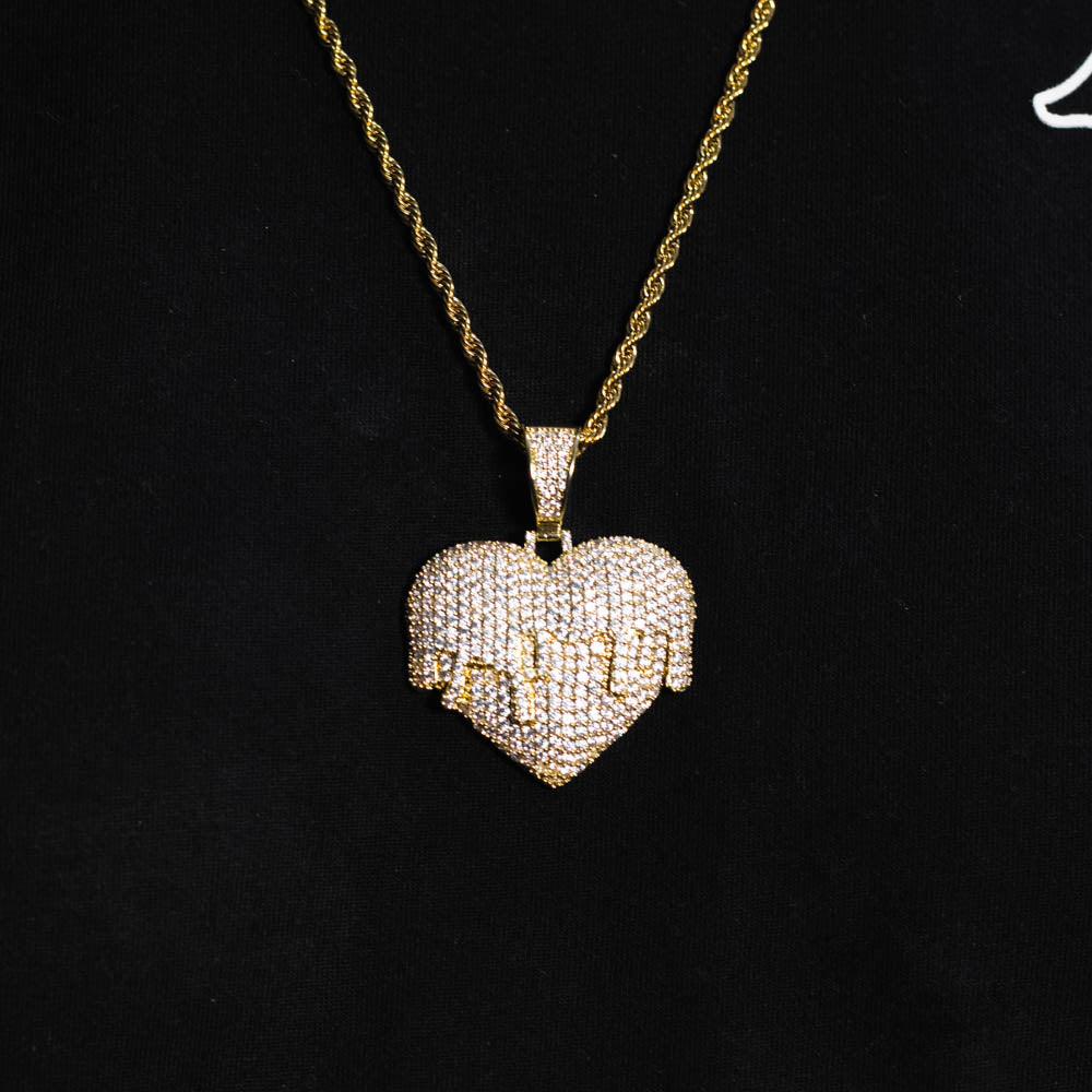 Cadena Corazón Ice Gold 18k