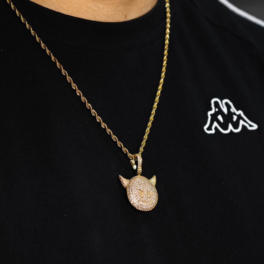 Cadena Emoji Devil Gold 18k
