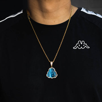 Cadena Budaah Ice Celeste 18k
