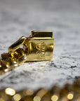 Brazalete Acero Prong Miami 12mm Gold 18k