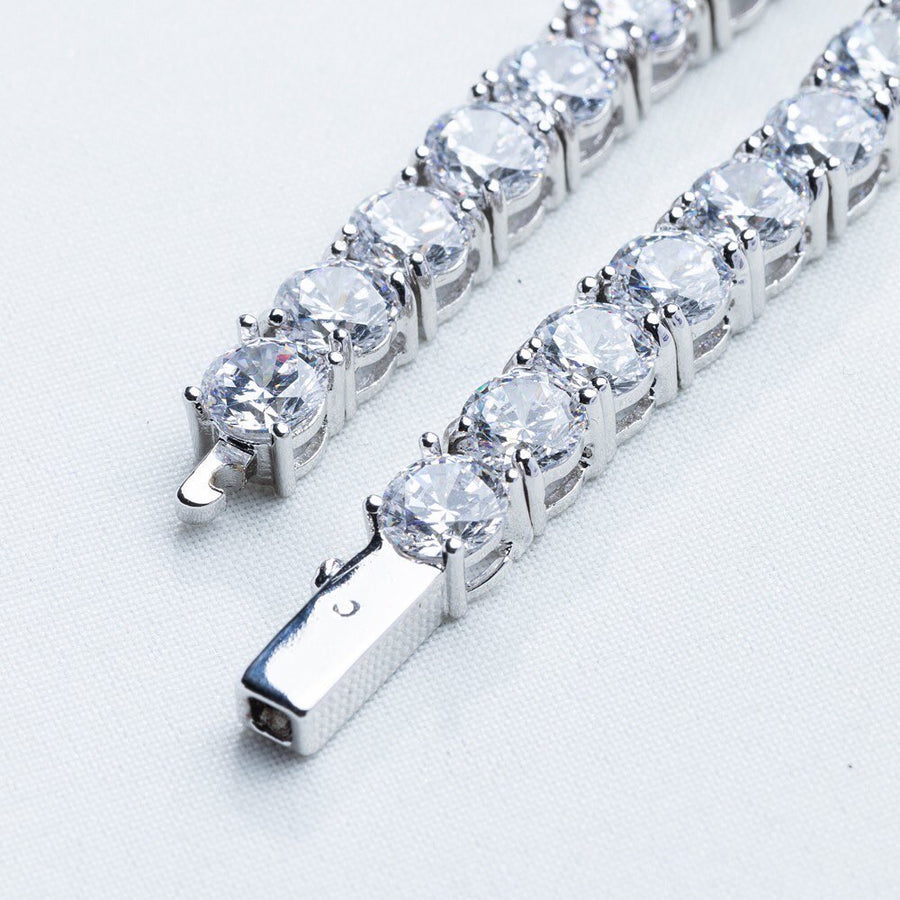 Cadena Tennis y Pulsera Tennis Silver